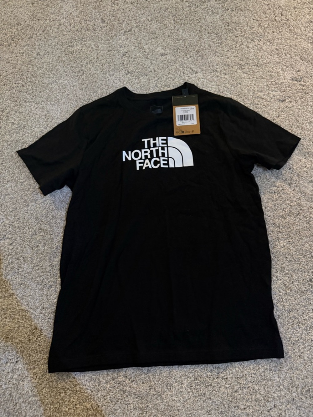 The North Face Black Tee with White Logo Graphic